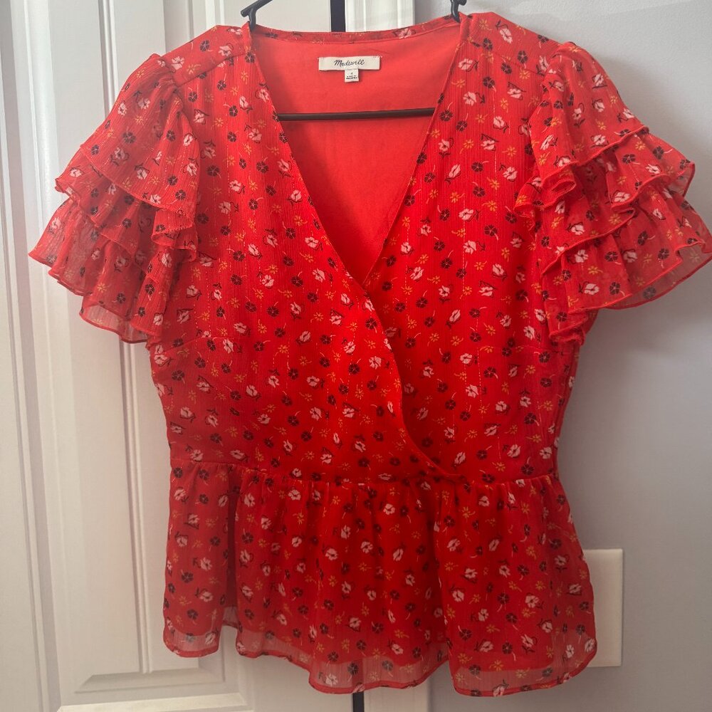 Madewell Tiered Peplum Blouse